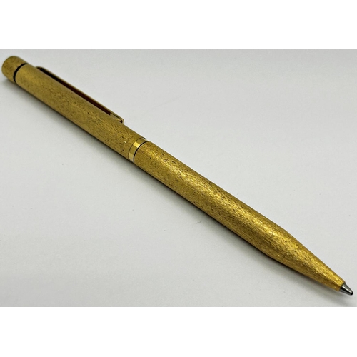 1397 - Sheaffer Targa gold plated lame ballpoint pen