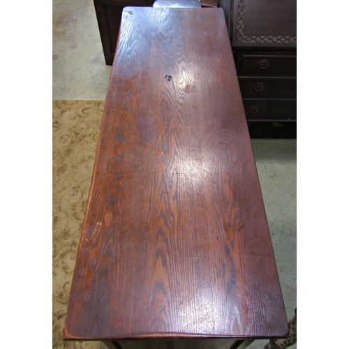 2178 - Good quality reproduction old English style oak dresser base enclosed by a pair of panelled doors be... 