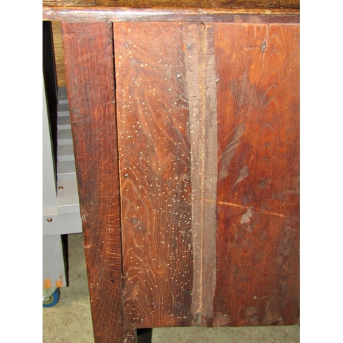 2272 - A good quality reproduction Old English style oak dresser base, the front elevation with carved and ... 