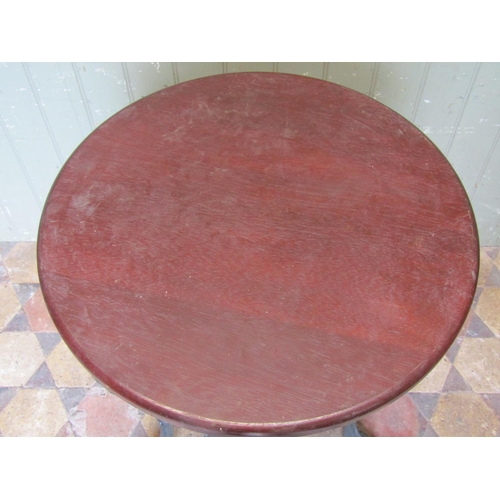 2075 - A good quality refurbished heavy cast iron circular Britannia head pub table with pierced scrolling ... 