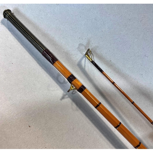 1514 - A vintage Hardy’s two piece split cane fishing rod, complete with original Hardy’s cloth bag.