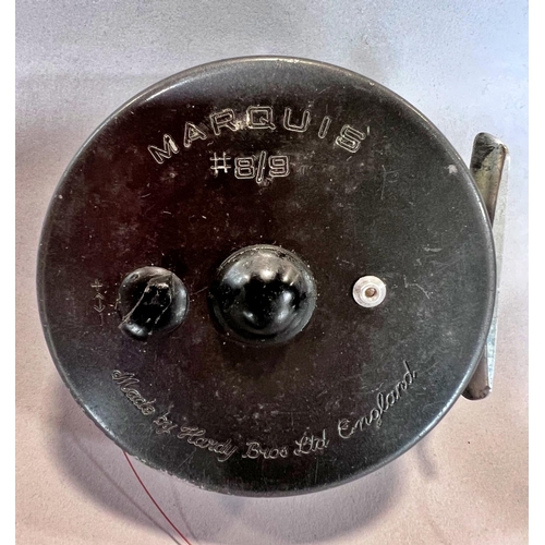 1516 - A Hardy Bros Marquis 8/9 fishing reel, and a Hardy Bros Marquis Salmon No 1 fishing reel with plasti... 