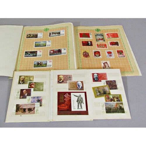 306 - Three small stamp albums all containing Russian stamps