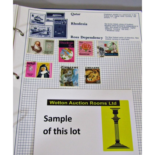 307 - A collection of stamps to include worldwide examples and some from Guernsey in two albums