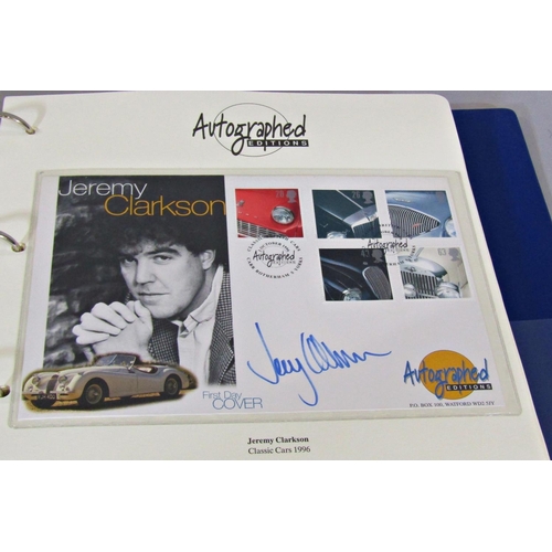 310 - Three autographed edition folders limited edition number 735 - 1996/7/8/9 containing 64 printed auto... 