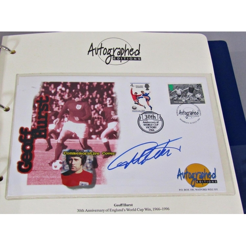 310 - Three autographed edition folders limited edition number 735 - 1996/7/8/9 containing 64 printed auto... 