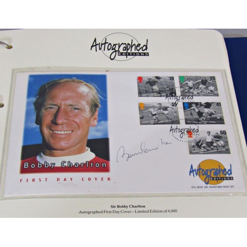 310 - Three autographed edition folders limited edition number 735 - 1996/7/8/9 containing 64 printed auto... 