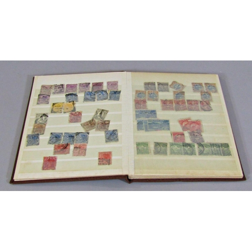 315 - A stockbook containing miscellaneous stamps from the Victorian period onwards including a penny blac... 