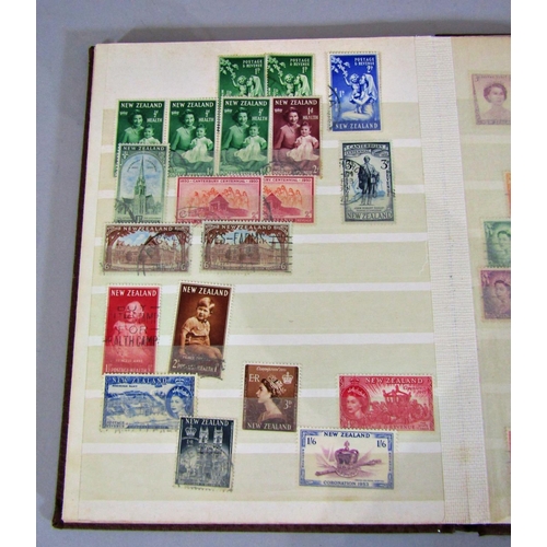 315 - A stockbook containing miscellaneous stamps from the Victorian period onwards including a penny blac... 