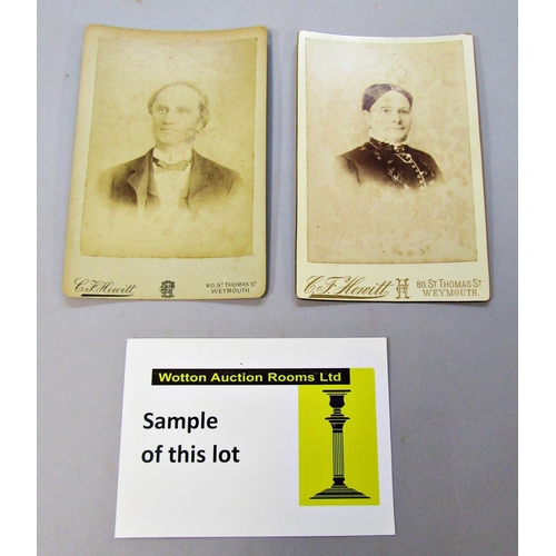 318 - Approx 200 Victorian portrait photographs on card including a number of topographical cards, commerc... 