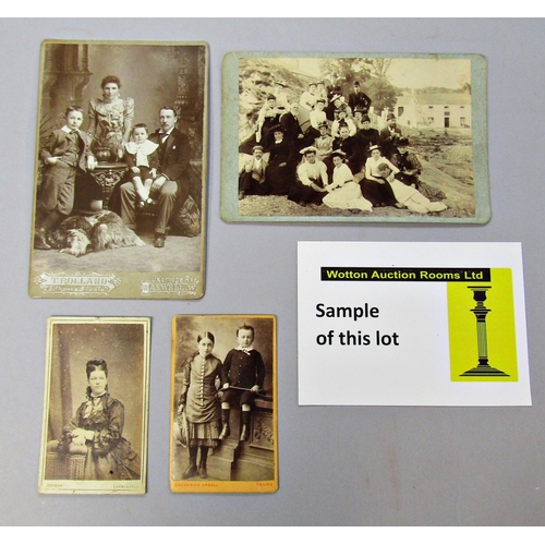 318 - Approx 200 Victorian portrait photographs on card including a number of topographical cards, commerc... 