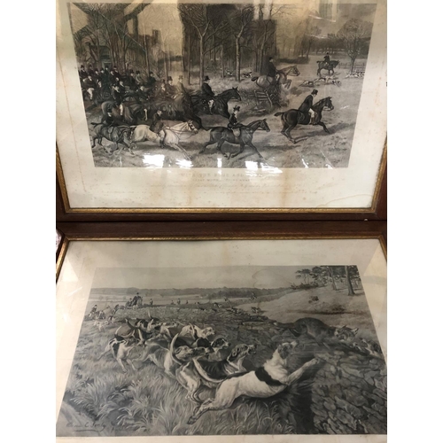 185 - Two Set of Hunting Prints: After Allen C. Sealy & A. H. Wardlow - Set of four engravings titled 'Wit... 