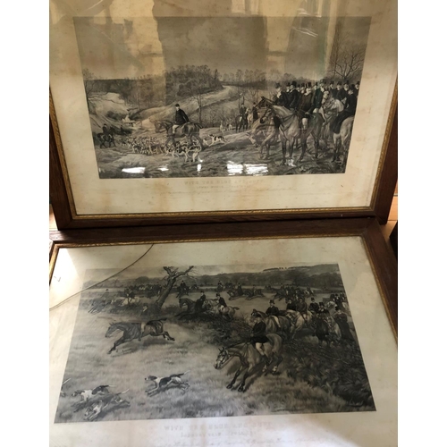 185 - Two Set of Hunting Prints: After Allen C. Sealy & A. H. Wardlow - Set of four engravings titled 'Wit... 