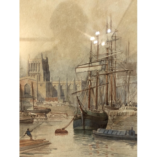 107 - Alfred Edward Parkman (1851-c.1930) - 'Bristol Cathedral', watercolour on paper, signed and titled l... 