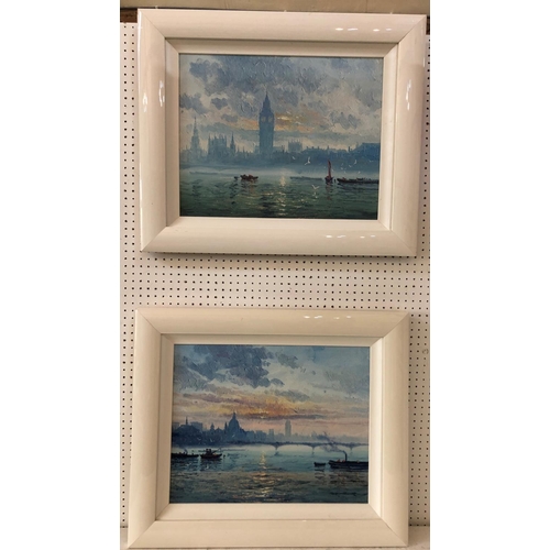 109 - Two Impressionist School Limited Edition Oleograph Prints, indistinctly signed 'John Pape'? verso an... 