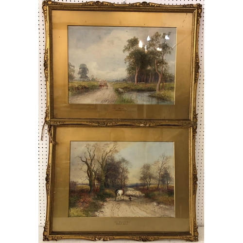 111 - Arthur Mills - Two watercolours: 'Near Blaydon, Oxford' and 'Near Woodstock, Oxon', both signed with... 