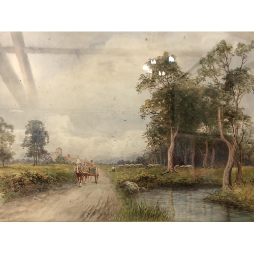 111 - Arthur Mills - Two watercolours: 'Near Blaydon, Oxford' and 'Near Woodstock, Oxon', both signed with... 