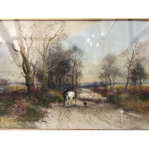 111 - Arthur Mills - Two watercolours: 'Near Blaydon, Oxford' and 'Near Woodstock, Oxon', both signed with... 