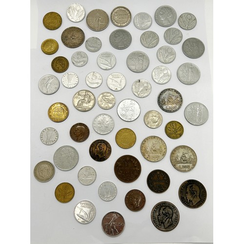 1384 - A quantity of 20th century foreign coinage Denmark, Cyprus, East Africa, Belgium, Holland, France, e... 