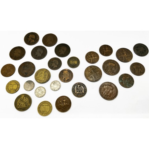 1384 - A quantity of 20th century foreign coinage Denmark, Cyprus, East Africa, Belgium, Holland, France, e... 