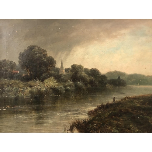 82 - English School, Late 19th Century - Two river scenes, probably by the same artist, oil on canvas, in... 