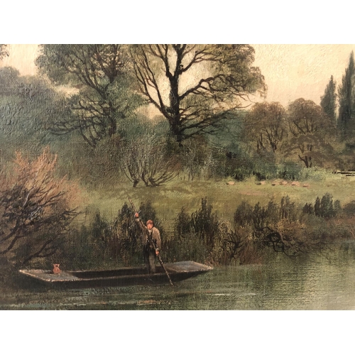 82 - English School, Late 19th Century - Two river scenes, probably by the same artist, oil on canvas, in... 