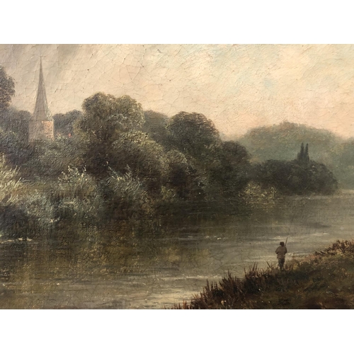 82 - English School, Late 19th Century - Two river scenes, probably by the same artist, oil on canvas, in... 