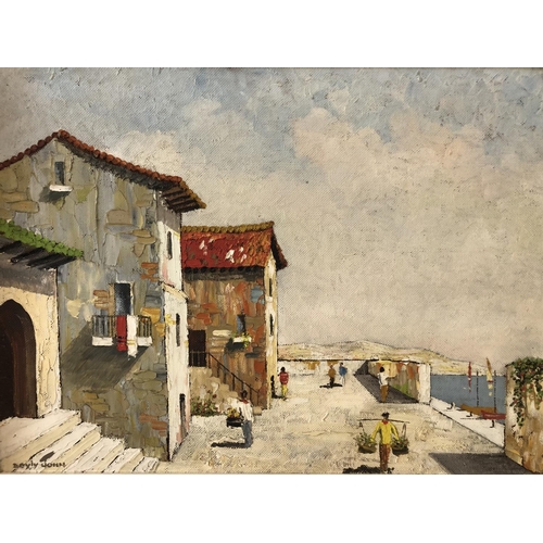 88 - Cecil Rochfort Doyly-John (1906-1993) - 'Fishing Bay, San Savino', oil on board, signed lower left, ... 