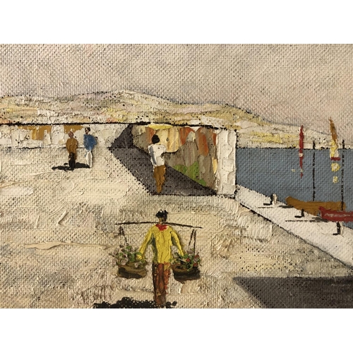 88 - Cecil Rochfort Doyly-John (1906-1993) - 'Fishing Bay, San Savino', oil on board, signed lower left, ... 