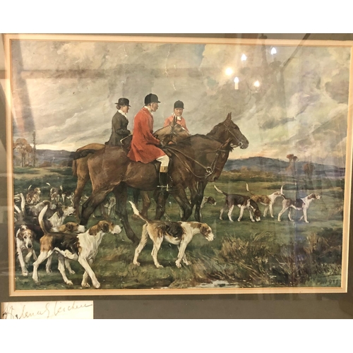 89 - Seven Works: Helena Gleichen (1873-1947) - 'Lady Barbara Smith and the Croome Hunt' signed print; Af... 