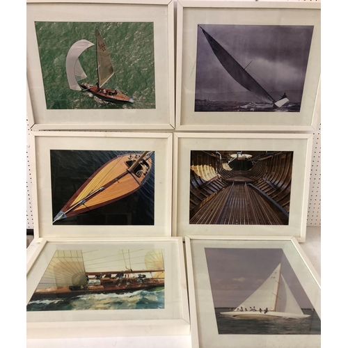 71 - Thirty-Eight Framed Sailing Photographs by Photographers: Hamo Thornycroft, Olie Hogdahl, Joe McCart... 