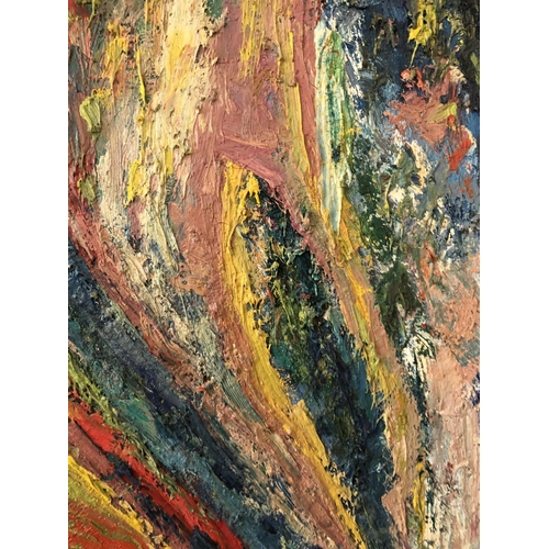 75 - 20th Century Abstract School (1989), artist unknown, impasto oil on canvas, initialled 'DS' and date... 