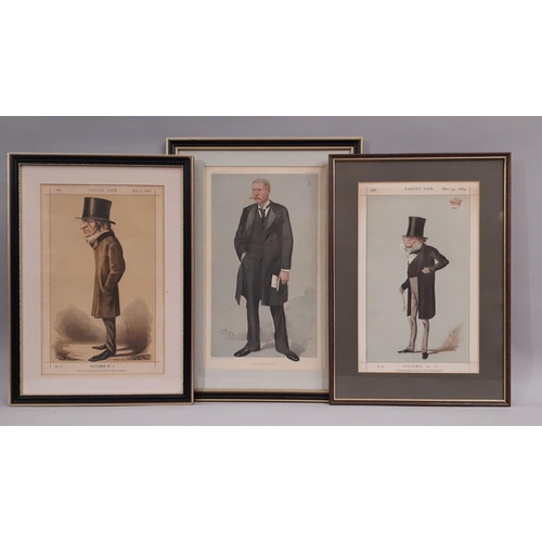 45 - Ten Vanity Fair Spy and Ape Chromolithographic Prints of POLITICIANS to Include: Sir Alexander Fulle... 