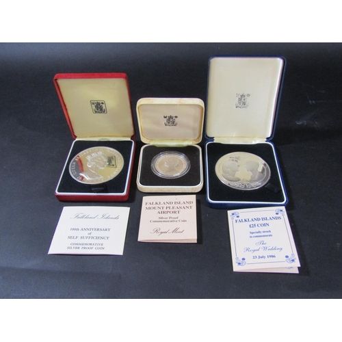 1409A - Pobjoy mint virenium proof £1 coin, Philippines 100 Piso silver coin, 1983 uncirculated, 1977 silver... 