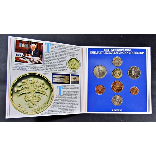 1410 - A collection of G.B. uncirculated coins, five Guernsey uncirculated anniversary of Liberation crowns... 