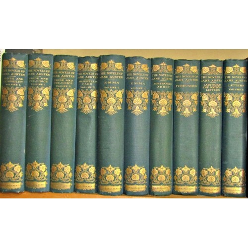 278 - The Novels of Jane Austen, Winchester Edition, cloth bindings, 1911, ten volumes