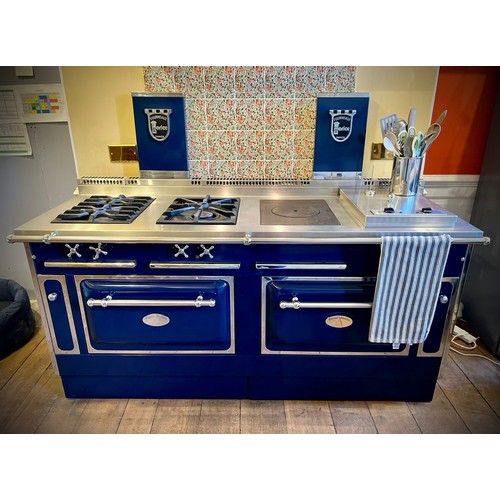 2099 - Forneaux Morice cooker, Dual Fuel, Navy, 180cm. Full working order, with instruction manual. Profess... 