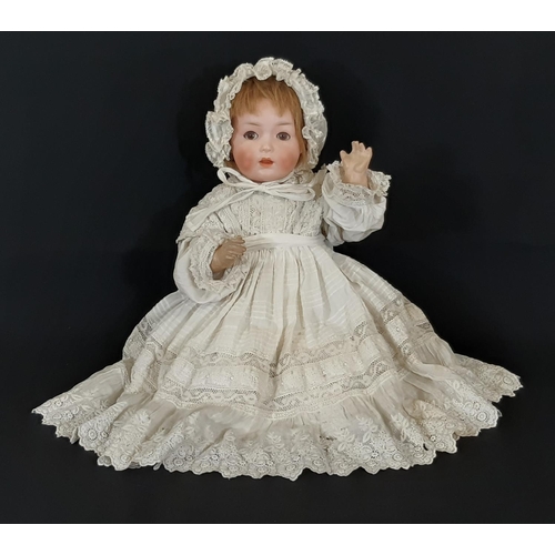 1286 - German bisque head character doll 'Hanna' by Shoenau & Hoffmeister circa 1915, with 5 piece bent lim... 