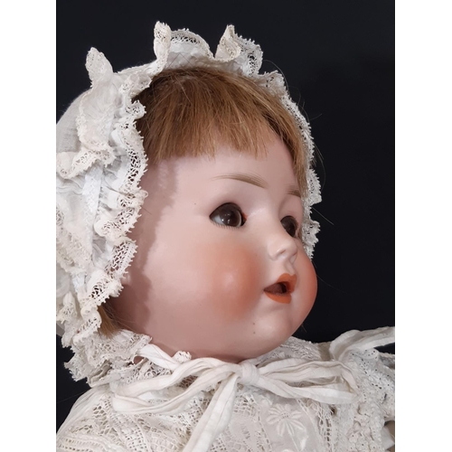 1286 - German bisque head character doll 'Hanna' by Shoenau & Hoffmeister circa 1915, with 5 piece bent lim... 