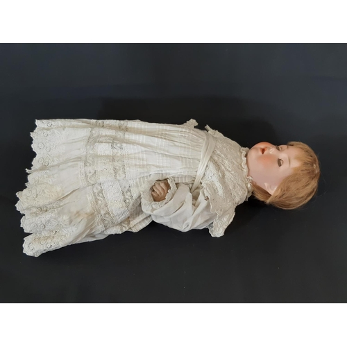 1286 - German bisque head character doll 'Hanna' by Shoenau & Hoffmeister circa 1915, with 5 piece bent lim... 