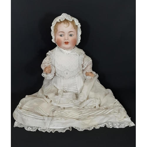 1294 - Early 20th century German character baby doll by Kämmer & Reinhardt with 'dolly faced' bisque head p... 