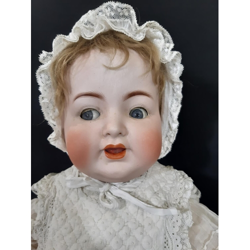 1294 - Early 20th century German character baby doll by Kämmer & Reinhardt with 'dolly faced' bisque head p... 