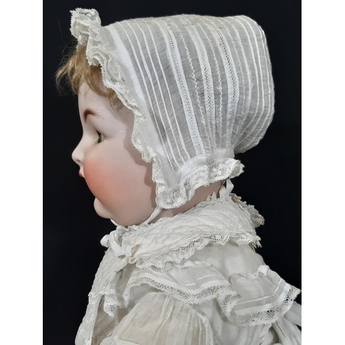 1294 - Early 20th century German character baby doll by Kämmer & Reinhardt with 'dolly faced' bisque head p... 