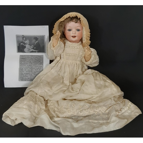 1289 - German bisque head character baby doll 'Poppy' by E Heubach circa 1918, with 5 piece composition bod... 