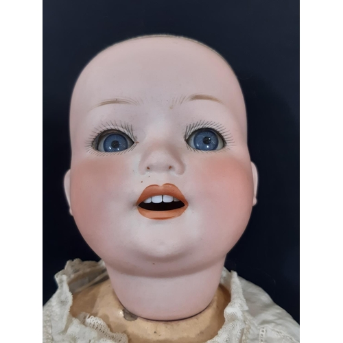 1289 - German bisque head character baby doll 'Poppy' by E Heubach circa 1918, with 5 piece composition bod... 