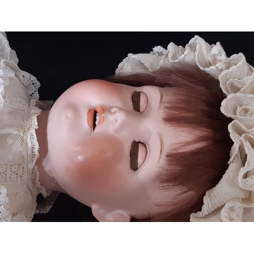 1297 - Large German bisque head doll by Armand Marseille circa 1900-1910, mould 390, with jointed compositi... 