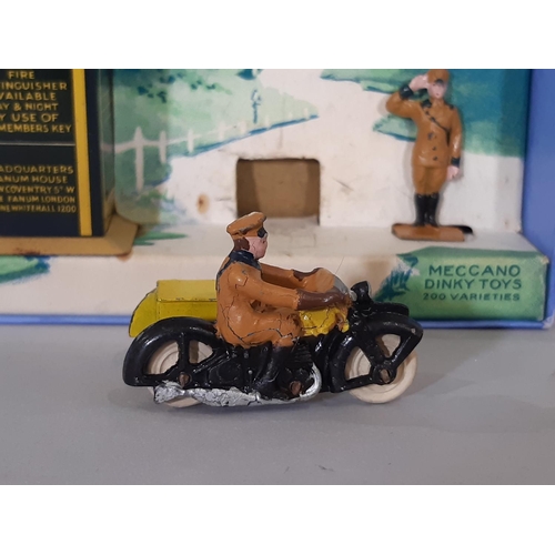 1271 - 'AA Hut, Motor Cycle Patrol and Guides' No 44 by Meccano Dinky 1935-1941 comprising tinplate AA box ... 