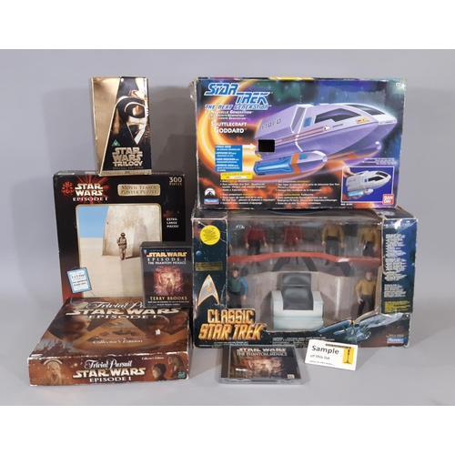 1285 - Collection of vintage Star Wars and Star Trek models and ephemera including Classic Star Trek limite... 