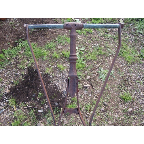 116 - An antique cast iron garden roller (af )