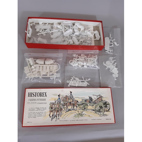 1280 - Boxful of started and un-started modelling kits, mainly historical mounted military figures includin... 